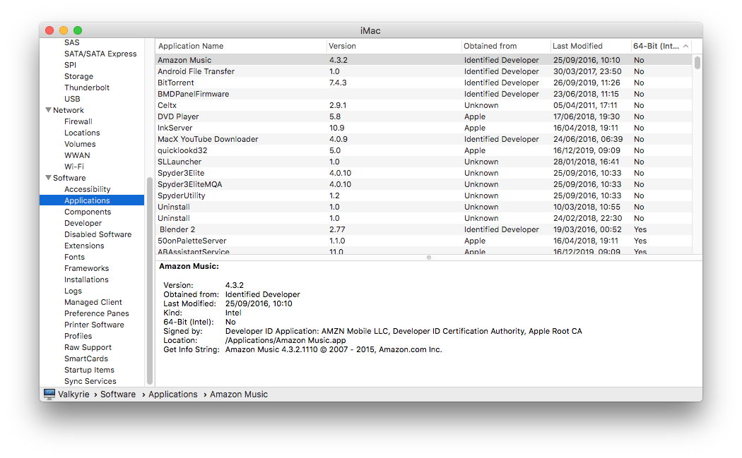 The System information app showing 32 and 64 bit apps.